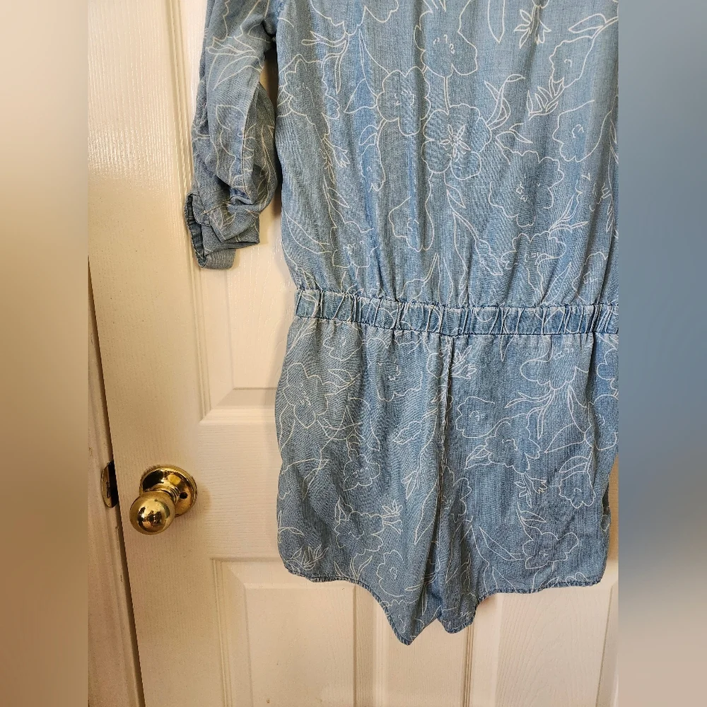 Cloth & Stone Light Blue Floral Jumpsuit Romper Floral XS